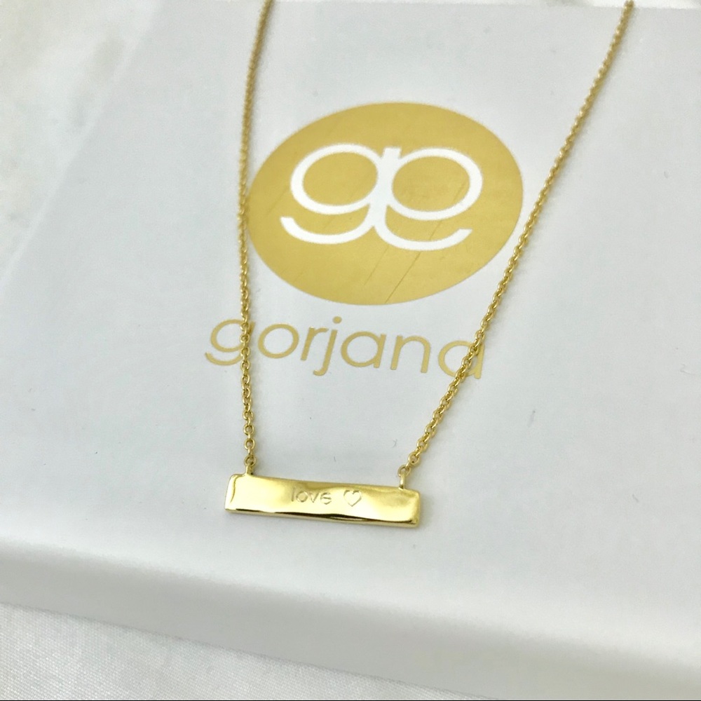 Gorjana 16” gold bar necklace